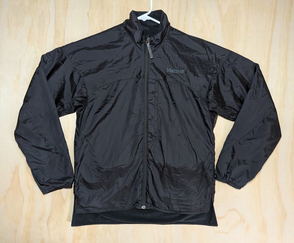 Marmot Men's Small Jacket Windbreaker Coat Outdoor Sport Fleece Lined Black